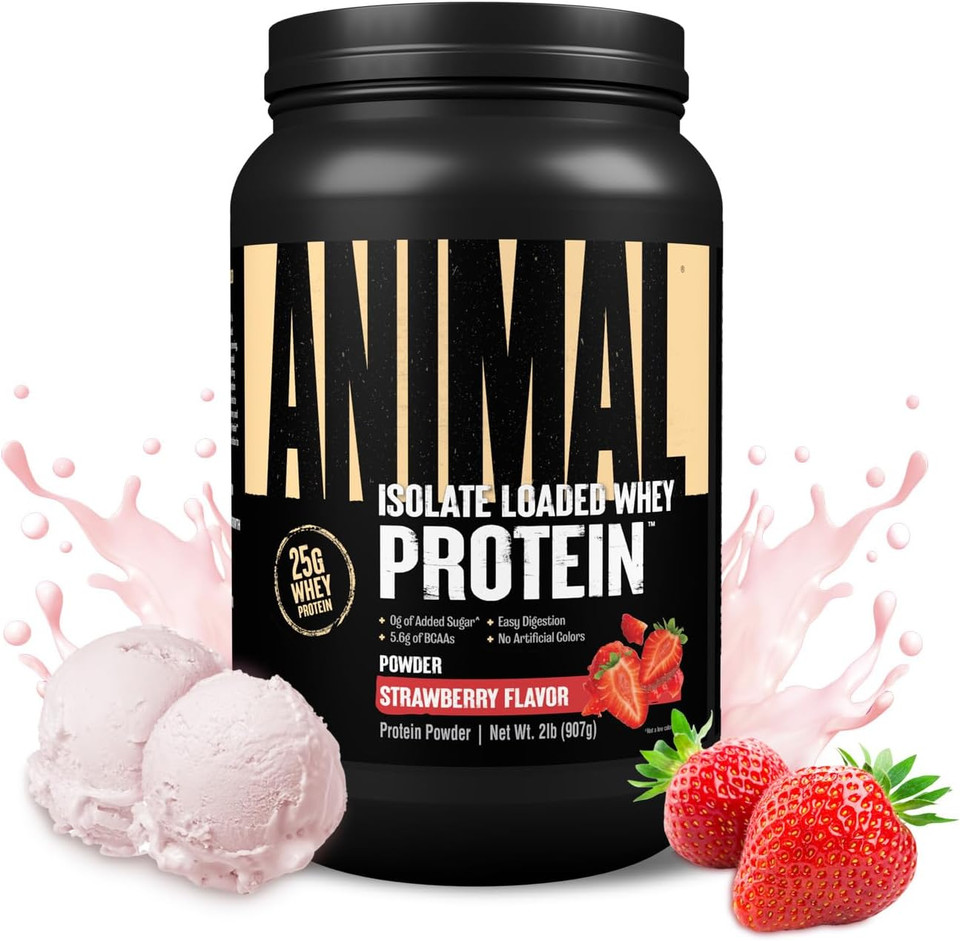 Animal Whey Isolate Protein Powder - Loaded For Pre & Post Workout Muscle Builder And Recovery With Digestive Enzymes For Men & Women - 25G Protein, Great Taste, Low Sugar - Vanilla 10 Lbs