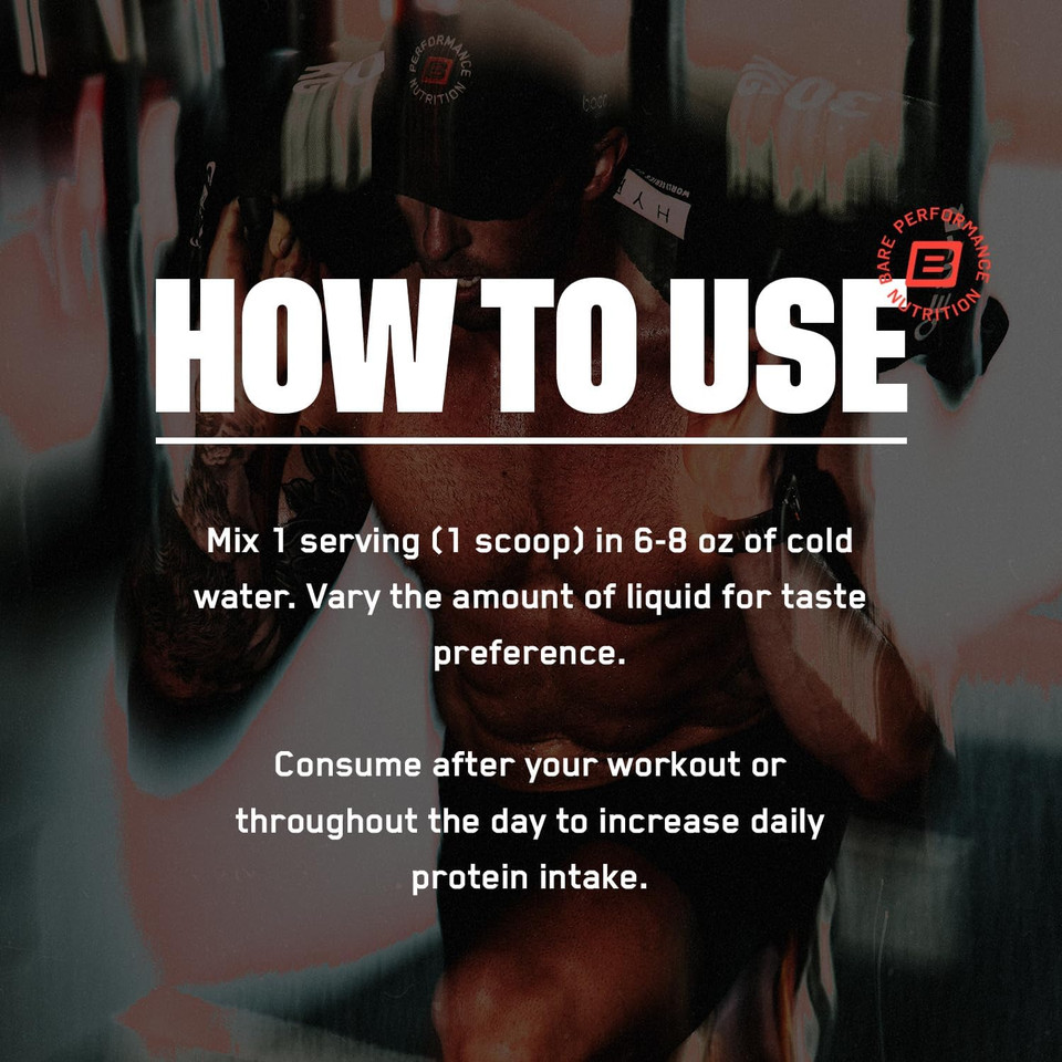 Bare Performance Nutrition, Bpn Whey Protein + Casein Protein Powder Blend, Vanilla, 25G Protein Per Serving Supports Lean Muscle Recovery, 27 Servings, Third Party Tested
