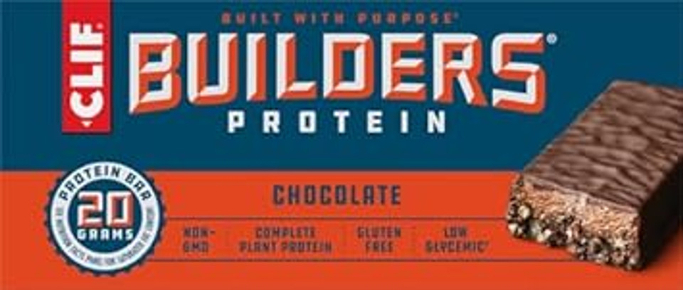 Clif Builders - Chocolate Flavor - Protein Bars - Gluten-Free - Non-Gmo - Low Glycemic - 20G Protein - 2.4 Oz. (12 Count) (Pack Of 2)