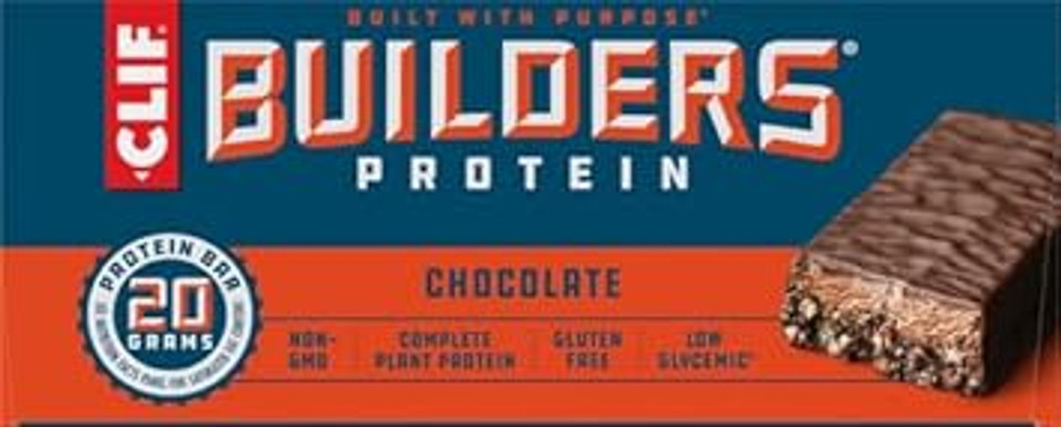 Clif Builders - Chocolate Flavor - Protein Bars - Gluten-Free - Non-Gmo - Low Glycemic - 20G Protein - 2.4 Oz. (12 Count) (Pack Of 2)