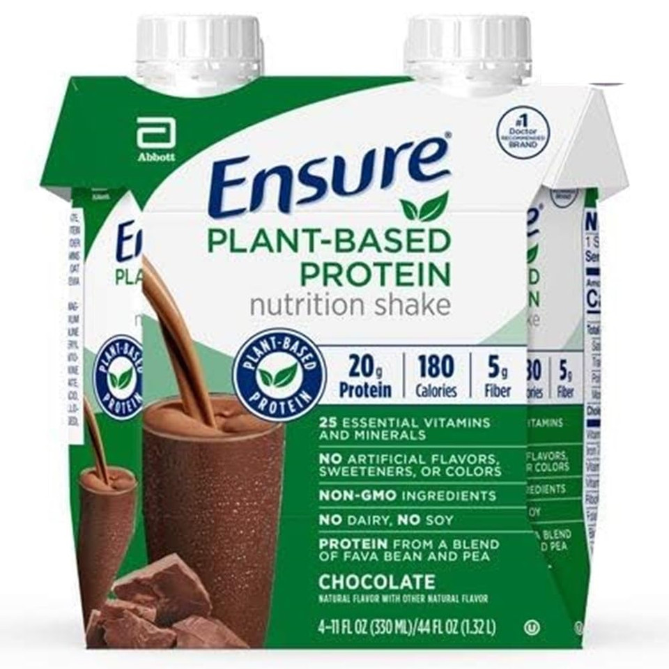 Ensure Plant Protein Nutrition Shakes Chocolate 11 Fl Oz Each (Pack Of 2)2