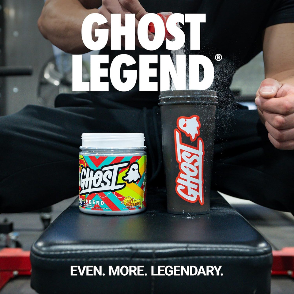 Ghost Legend V3 Pre-Workout Powder, Lemon Crush - 30 Servings  Pre-Workout For Men & Women With Caffeine, L-Citrulline, & Beta Alanine For Energy & Focus - Free Of Soy, Sugar & Gluten, Vegan