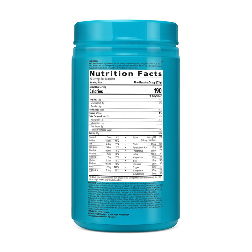 Gnc Total Lean Shake + Slimvance | Caffeine Free Protein Powder, Helps Reduce Body Weight | Vanilla Carmel | 20 Servings