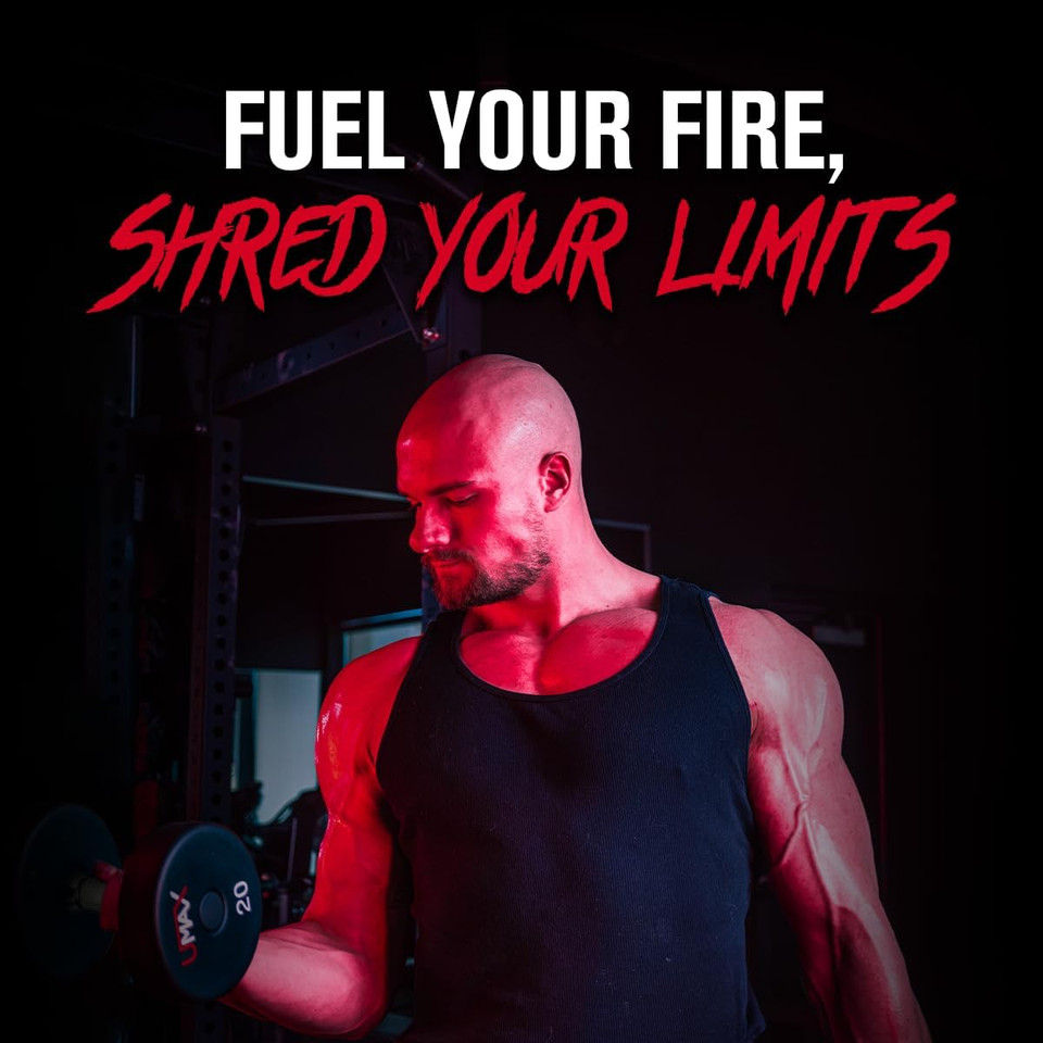 Nitrosurge Shred Max Preworkout - High-Performance Thermogenic Pre Workout Powder For Men And Women With L Citrulline, Acetyl L Carnitine, Organic Caffeine - 40 Servings, Watermelon Peach