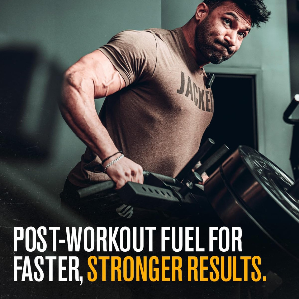 Jacked Factory Authentic Post - Grass-Fed Iso Post Workout Protein Powder With Creatine Monohydrate For Post-Workout Recovery & Enhanced Performance - 30 Servings, Oatmeal Chocolate Chip