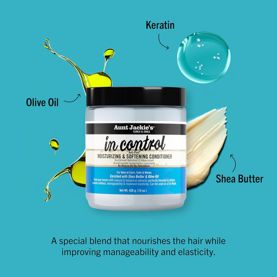 Aunt Jackie'S In Control 15Oz - "Anti-Poof" Moisturizing & Softening Conditioner