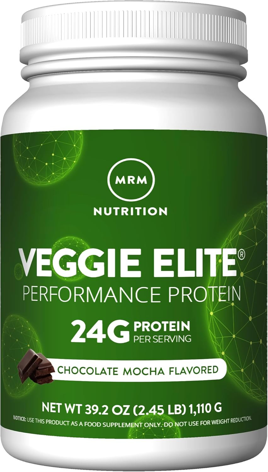 Mrm Nutrition Veggie Elite Performance Protein | Cinnamon Bun Flavored| Plant-Based Protein| Easy To Digest | With Bcaas| Vegan + Gluten-Free | Clinically Tested| Digestive Enzymes | 30 Servings