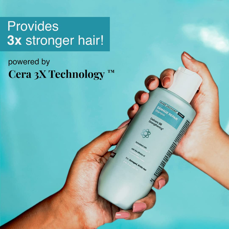 Bare Anatomy Damage Repair Shampoo And Hair Mask And Serum Kit | Repairs Damaged Weak & Dry Hair | Sulphate & Paraben Free | Women & Men | (250 Ml + 250G + 50Ml)