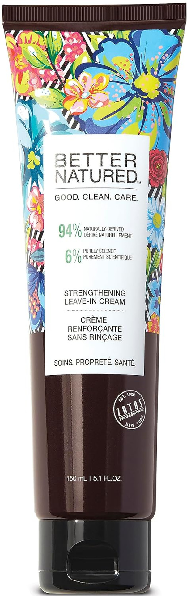 Better Natured Strengthening Leave-In Hair Cream - Stronger & Smoother Hair, Repair Damage, 5.1 Fl Oz