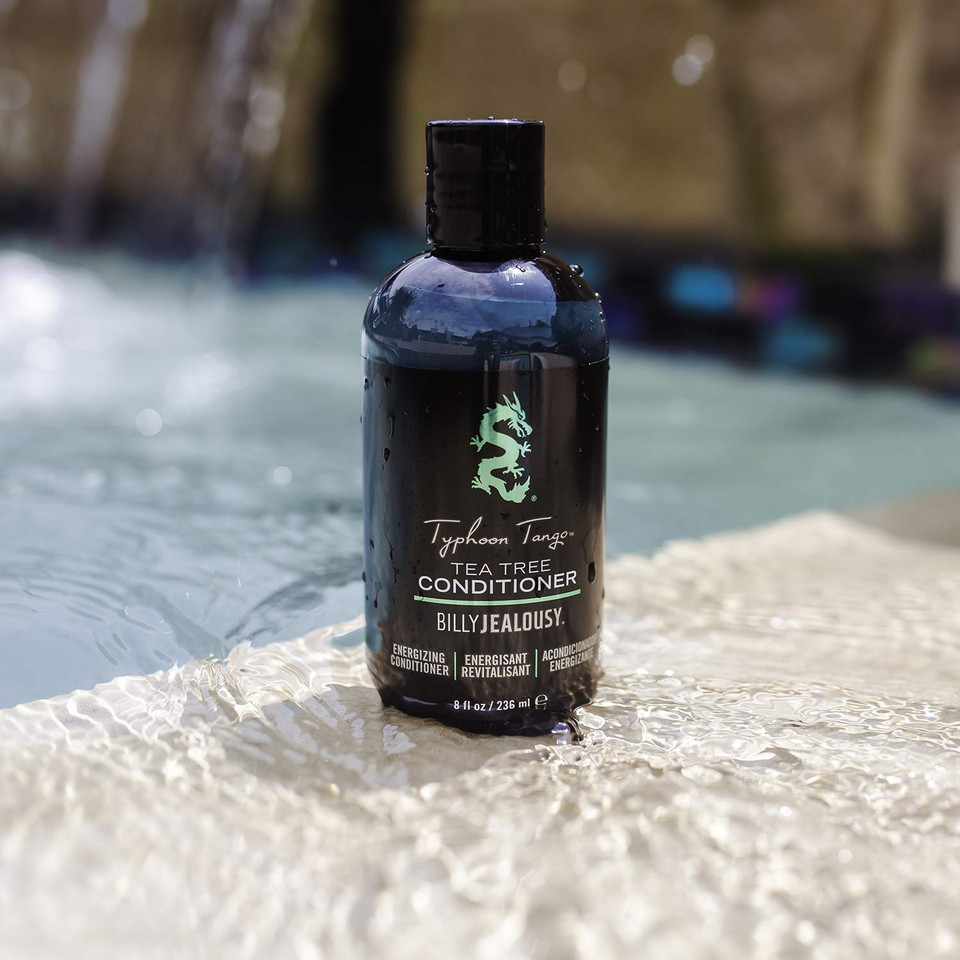 Billy Jealousy Typhoon Tango Tea Tree Conditioner For Men With Peppermint & Rosemary, Helps Prevents Flakes, Breakage & Split Ends, And Soothes Scalp Itch & Irritation, 8 Fl Oz