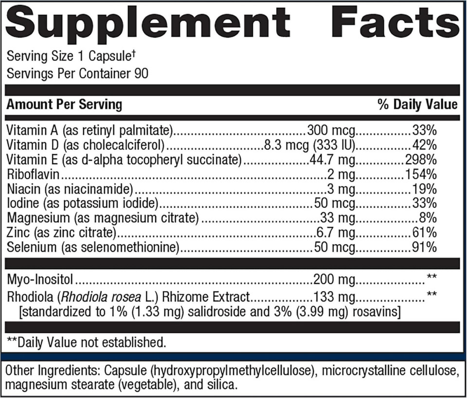 Metagenics Thyrosol Supplement - Supports Thyroid Health* - Supports Fatigue Relief* - With Iodine, Magnesium & More - Non-Gmo & Gluten-Free - 90 Count