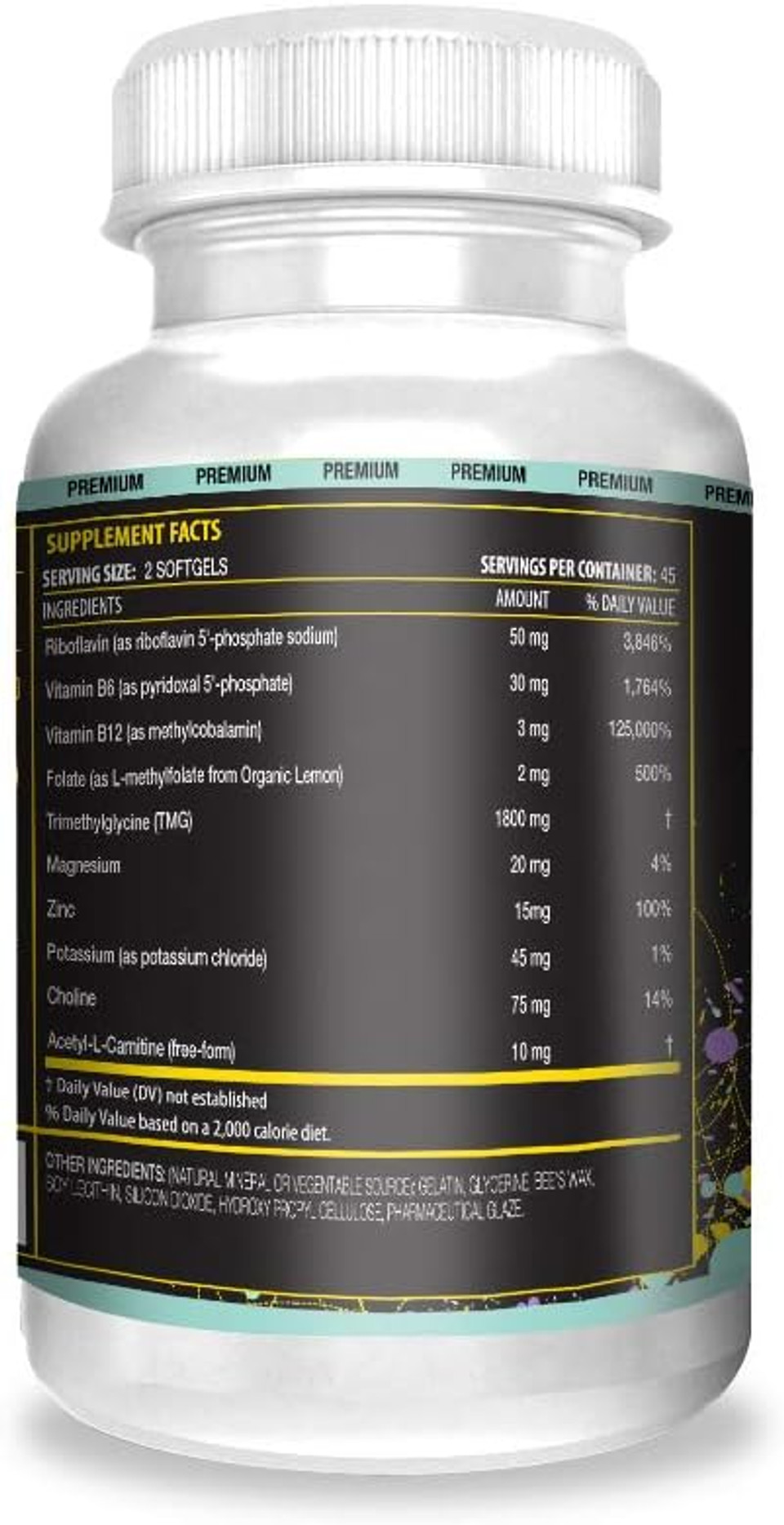 Actif Methylation Mega Support With 10 Advanced Factors And Organic Folate  100% Natural, Non-Gmo, 90 Count