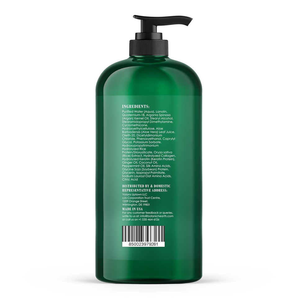 Botanic Hearth Tea Tree Conditioner | For All Hair Types | Fights Dandruff & Dry Scalp | With Vitamin C, Peppermint Oil, Rosemary Oil & Lavender Oil | Sulphate & Paraben Free | 16 Fl Oz