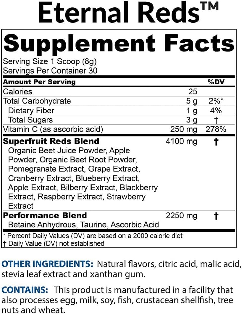 Biotrust Eternal Reds, Red Superfoods Powder, Support For Heart Health And Circulation, Energy, Stamina, No Added Sugar Or Caffeine, Naturally Flavored And Sweetened, Berry Flavor (30 Servings)