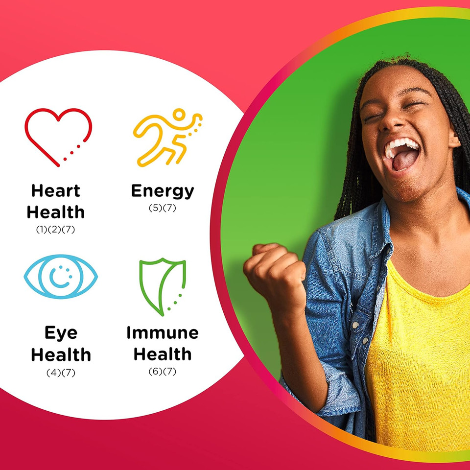 Centrum Multigummies Multi+ Omega 3 Dual Action, Adult Multivitamin, Multivitamin/Multimineral/Omega 3 Supplement, Strawberry/Lemon/Orange Flavors - 110 Count