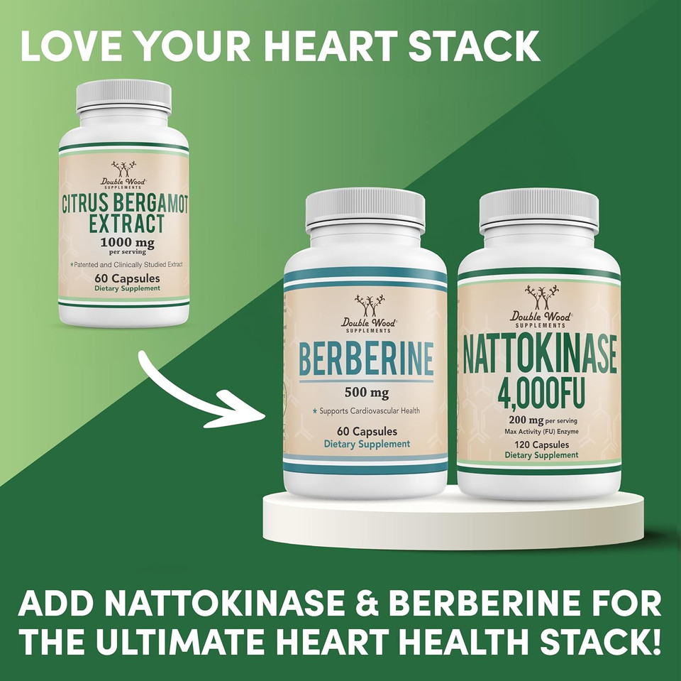 Citrus Bergamot Supplement - Only Patented, Clinically Proven Bergamot Extract - 1,000Mg Servings (Sourced From Italy) (60 Capsules) By Double Wood