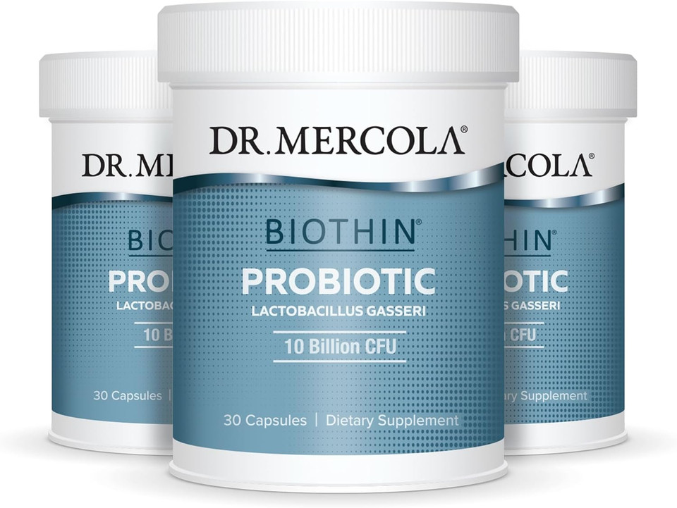 Dr. Mercola Biothin Probiotic 10 Billion Cfu, 90 Servings (90 Capsules), Dietary Supplement, Supports Digestive Health, Non Gmo