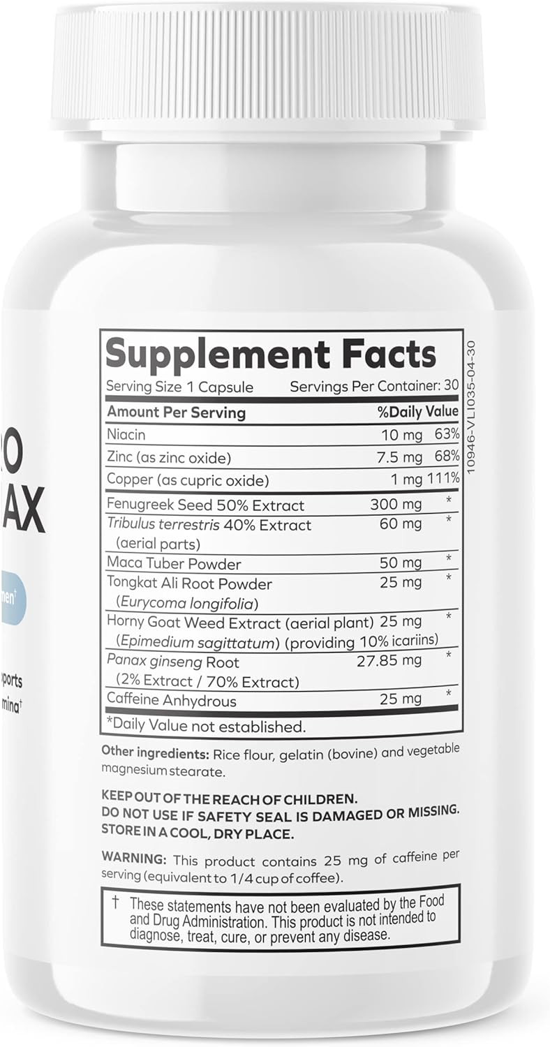 Testpro Testosterone Support Ultra For Men With Fenugreek, Tribulus & Maca