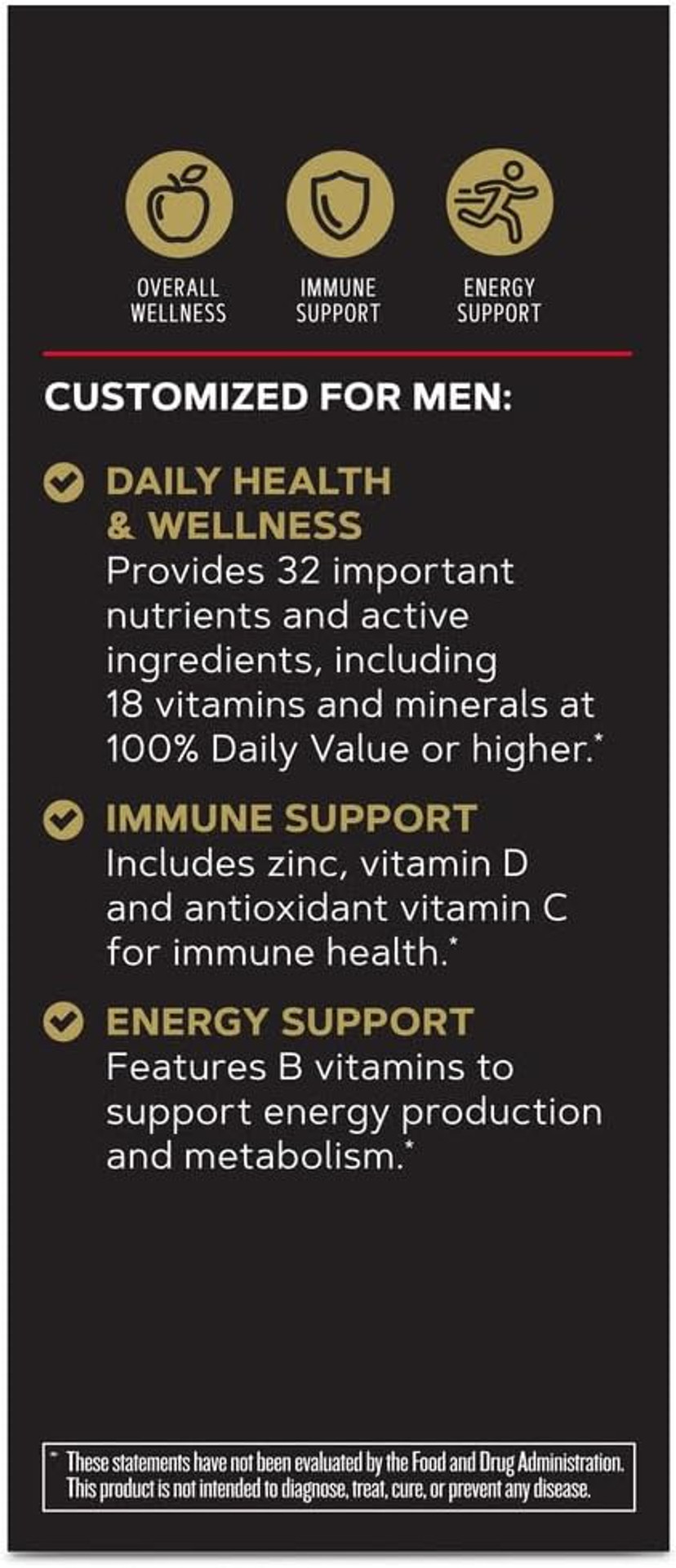 Gnc Mega Men Multivitamin | Antioxidants, Heart Health, And Immune Support | 60 Caplets