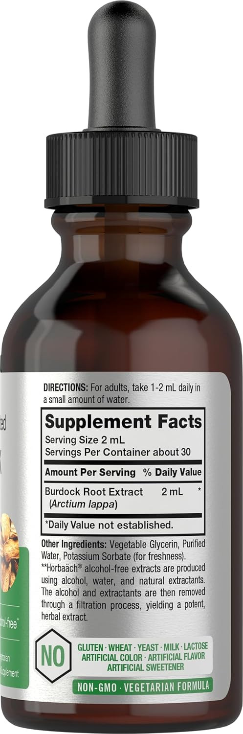 Horbã£Â¤Ach Burdock Root Tincture | 2 Fl Oz | Super Concentrated Herb Extract | Vegetarian, Non-Gmo, Glutren Free, Alcohol Free