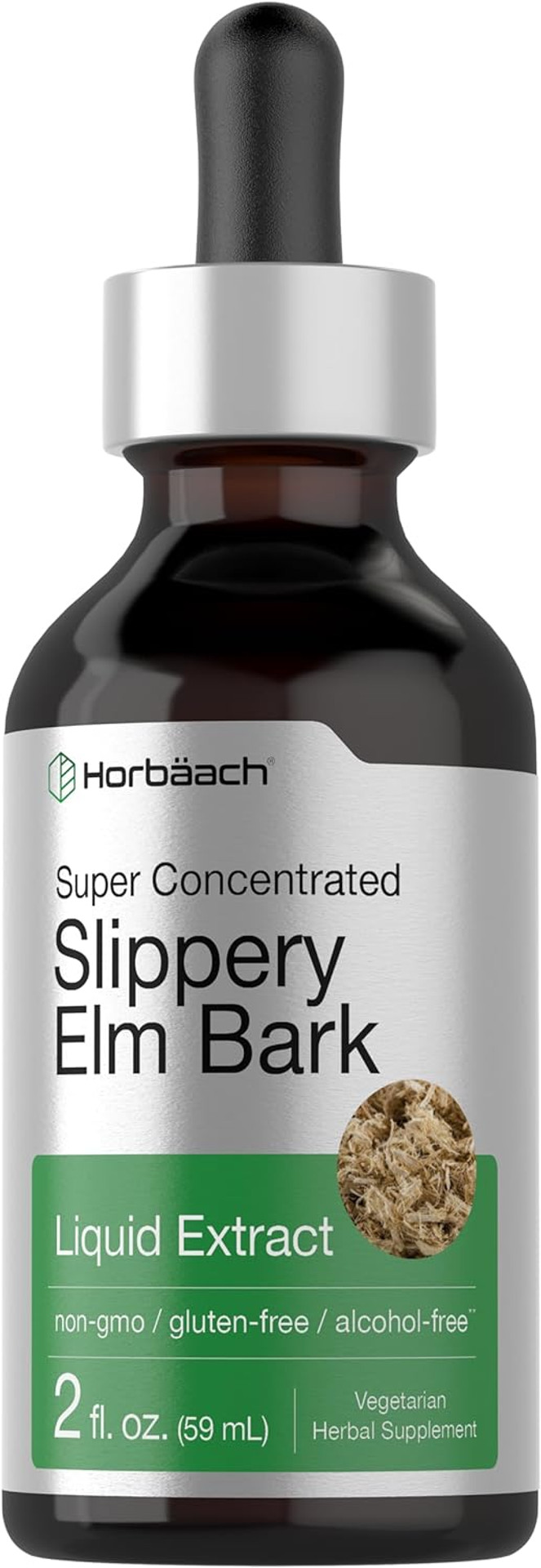 Horbã£Â¤Ach Slippery Elm Liquid Drops | 2 Fl Oz | Vegetarian | Alcohol Free Extract Tincture | Non-Gmo, Gluten Free