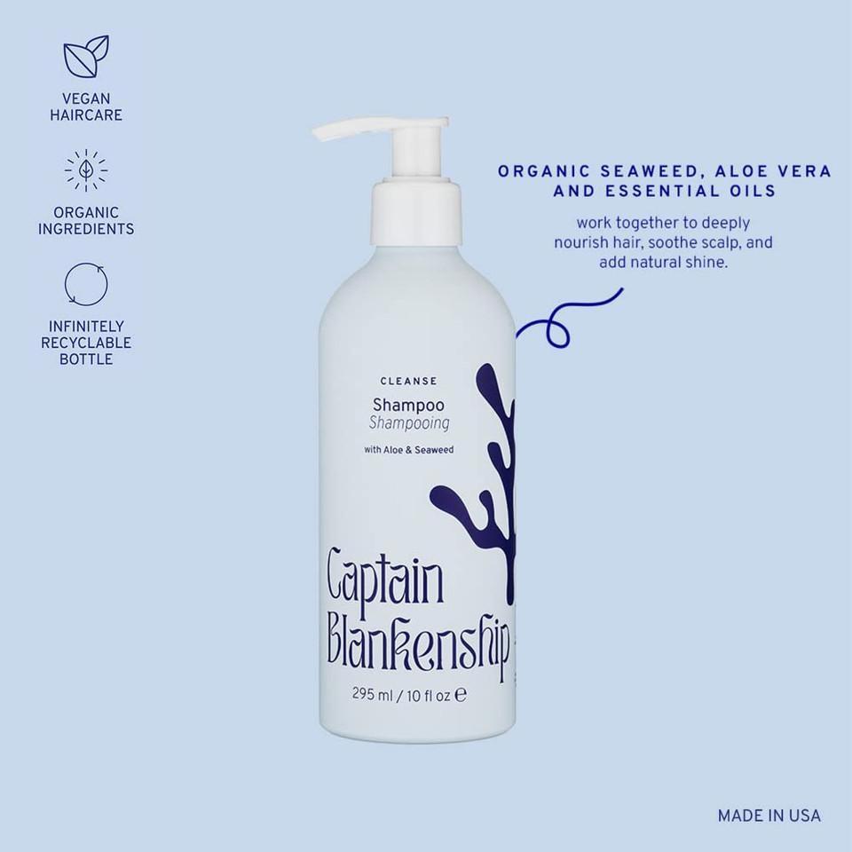 Captain Blankenship All-Natural Shampoo, Citrus Scent, 10 Fl Oz