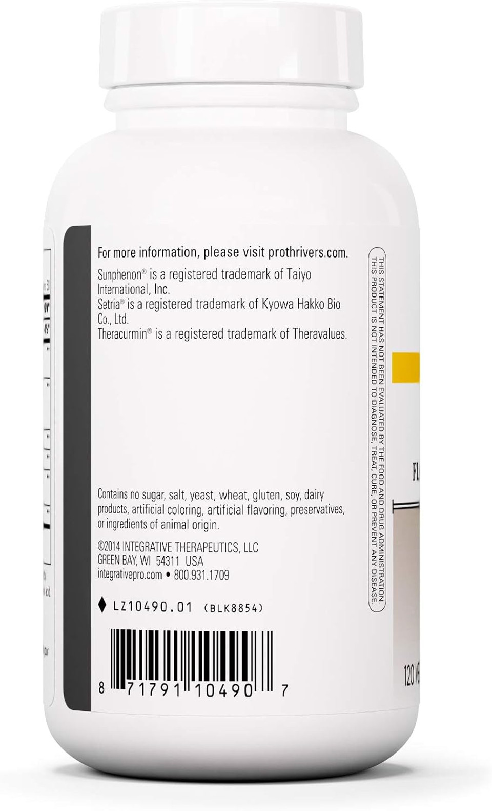 Integrative Therapeutics Prothrivers Wellness Flavonoid Complex - Supports Healthy Antioxidant Pathways* - With Coq10, Curcumin Extract, Green Tea Extract And L-Glutathione - Dairy Free - 120 Capsules