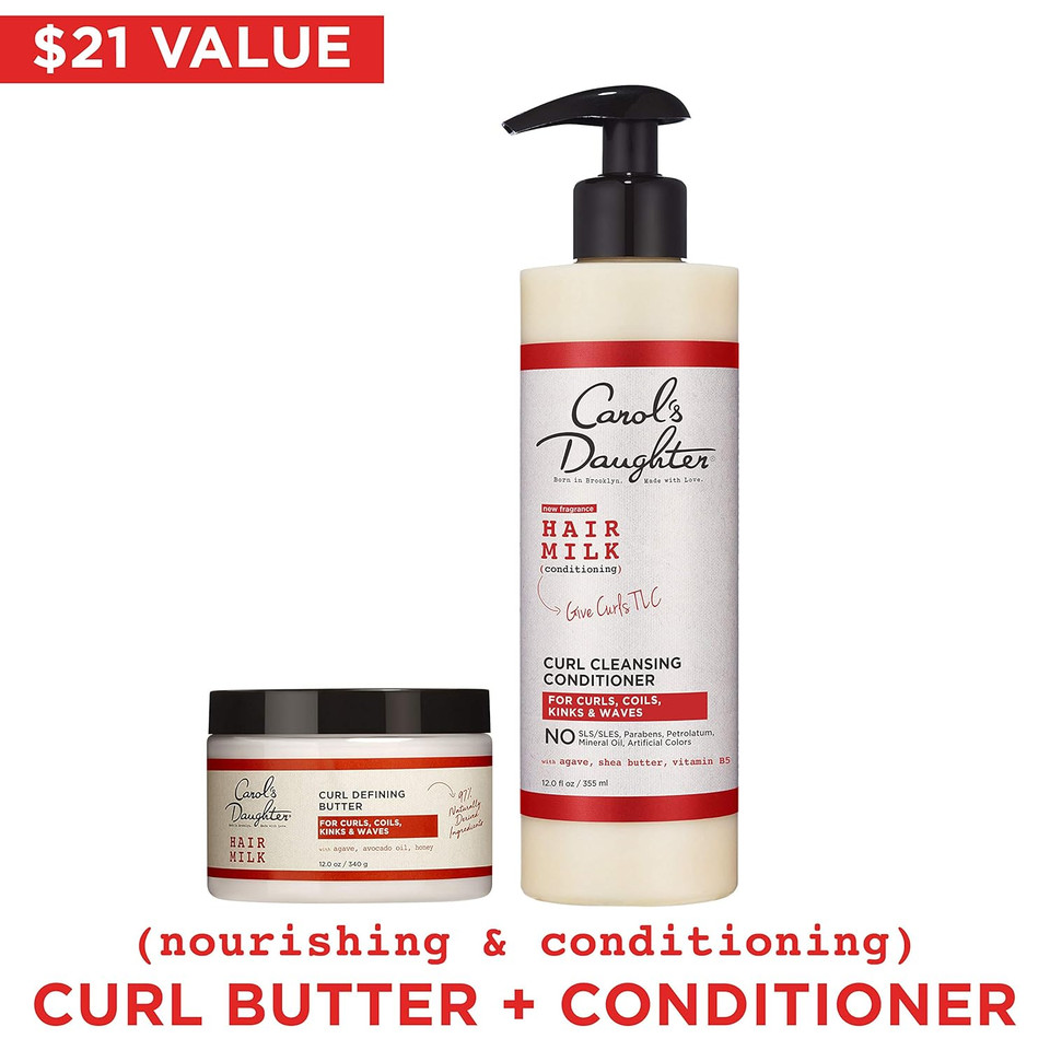 Carolã¢ÂS Daughter Hair Milk Sulfate And Paraben Free Curl Cleansing Conditioner And Curl Defining Butter Gift Set - Made With Agave Nectar And Shea Butter ÃÂ Best For 2B To 4A Curl Types