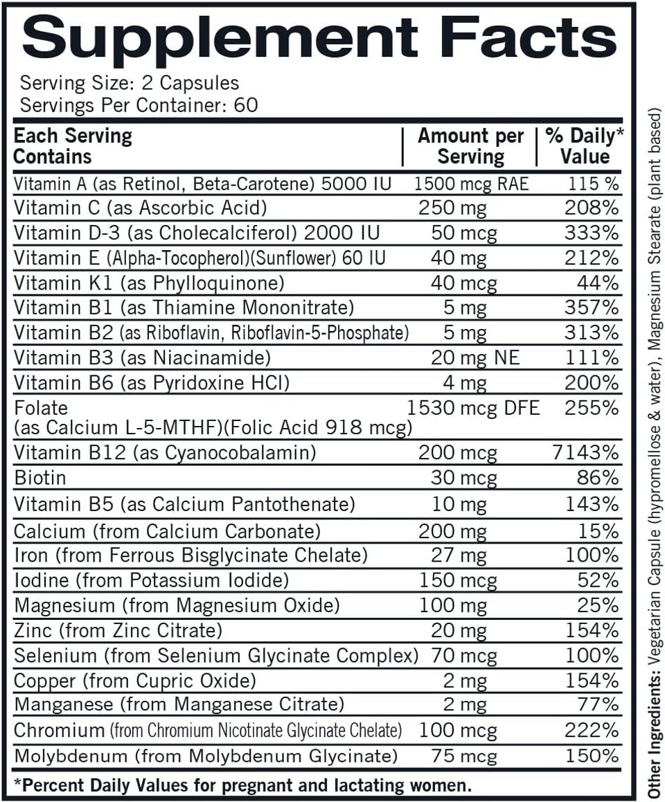 Prenatal Advanced Care, 120 Capsules, Kirkman Labs