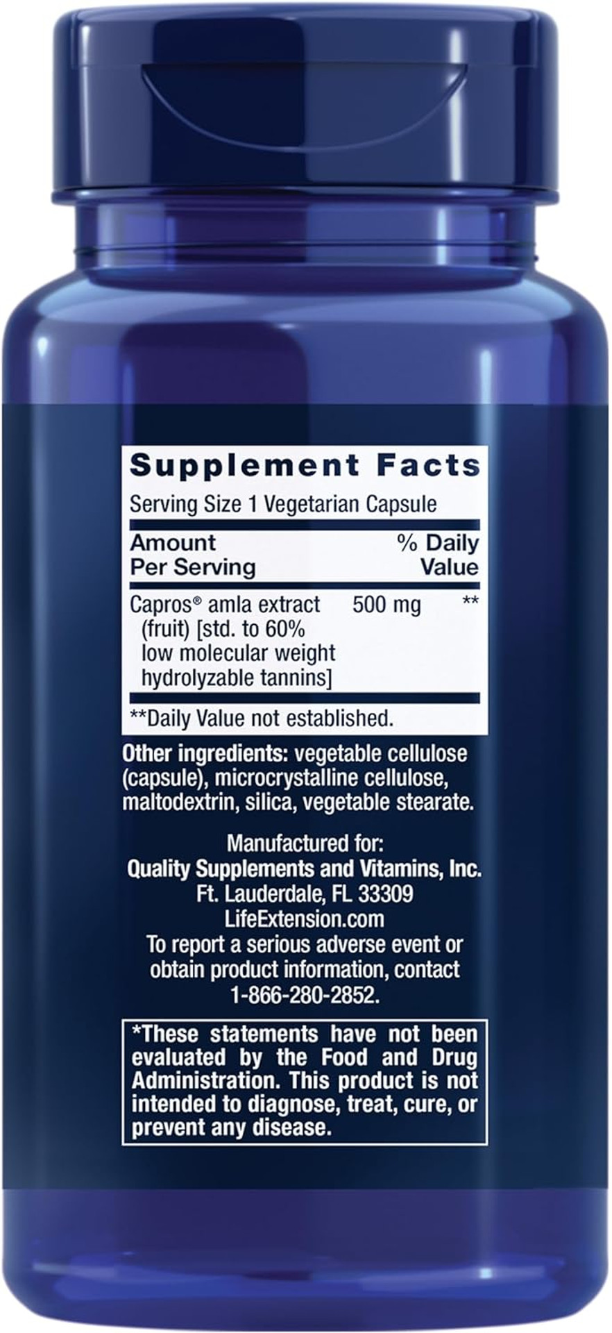 Life Extension Advanced Lipid Control, Amla Extract, Indian Gooseberry, Heart Health, Endothelial Health, Vegetarian, Gluten-Free, 60 Capsules