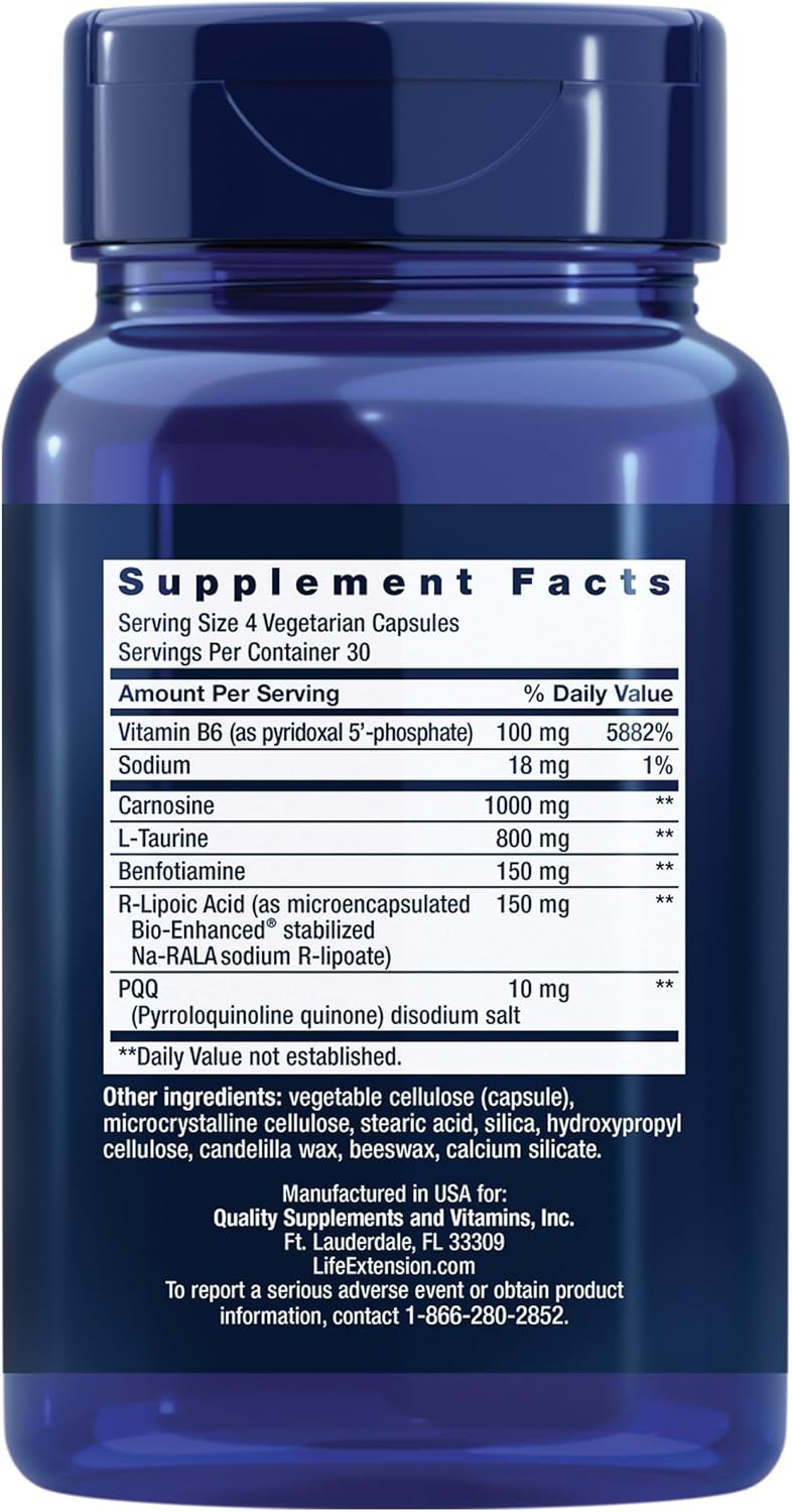 Life Extension Mitochondrial Energy Optimizer With Pqq  For Heart & Brain Health, Energy Management And Anti-Aging - Gluten-Free, Non-Gmo, Vegetarian  120 Capsules