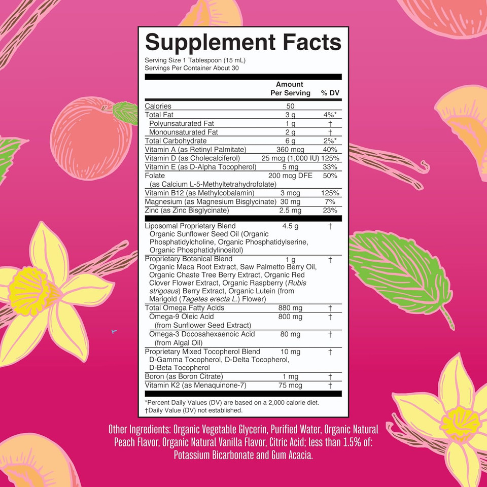 Maryruth Organics Multivitamin For Women 40+, Womens Multivitamin Liposomal, Immune Support Supplement, Energy Supplements & Sleep Aid, Methylated Multivitamin, Vegan, Sugar Free, Non-Gmo, 15.22 Fl Oz