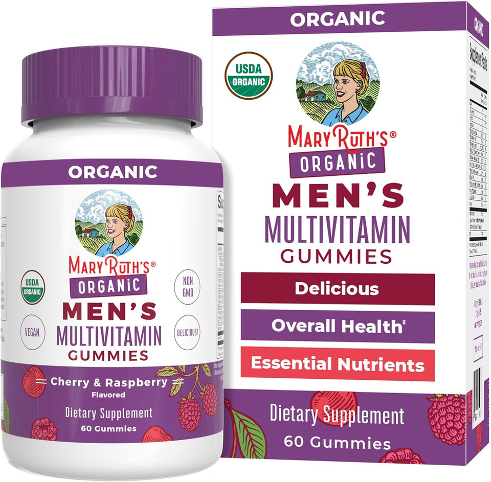 Maryruth Organics Mens Vitamin Gummy | Usda | Vegan | Daily Multivitamins For Immune Support | Non-Gmo | Gluten Free | 60 Count
