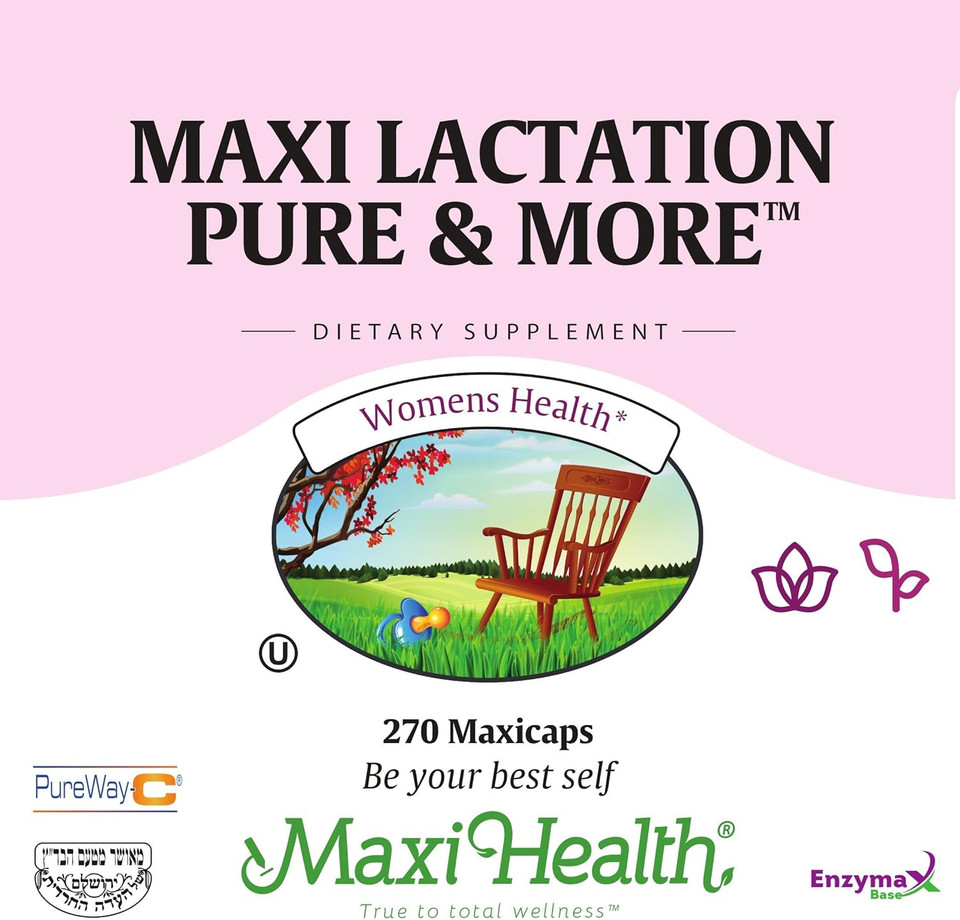 Maxi Health Lactation Pure & More - Mom'S Favorite - Nursing Support - 270 Capsules - Kosher (Lpm)