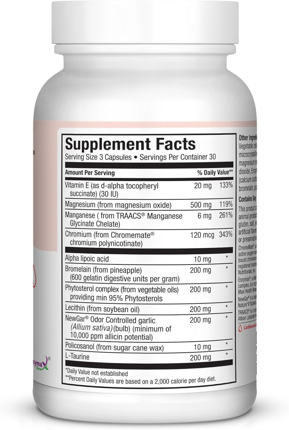 Maxi Health Ch Control - With Vitamin E And Magnesium - 90 Capsules - Kosher