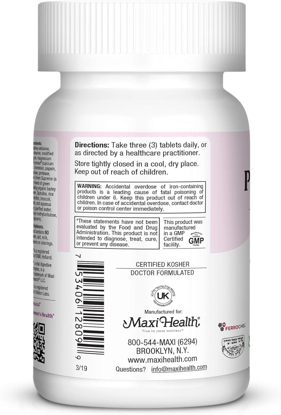 Maxi Health, Maxi Prenatal, 90 Count (Pack Of 1)
