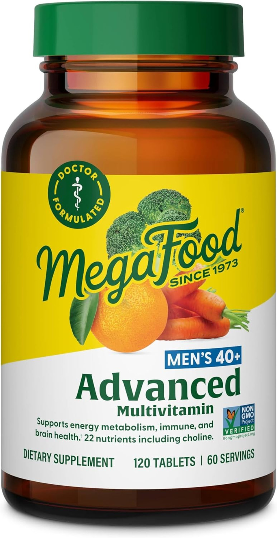 Megafood Men'S 40+ Advanced Multivitamin For Men - Dr-Formulated - Choline, Vitamin B, Vitamin C, Vitamin D, Zinc & Real Food - Brain Health, Immune Support - Vegetarian - 60 Tabs (30 Servings) Megafood Men'S 40+ Advanced Multivitamin For Men - Dr-Formulated - Choline, Vitamin B, Vitamin C, Vitamin D, Zinc & Real Food - Brain Health, Immune Support - Vegetarian - 60 Tabs (30 Servings)