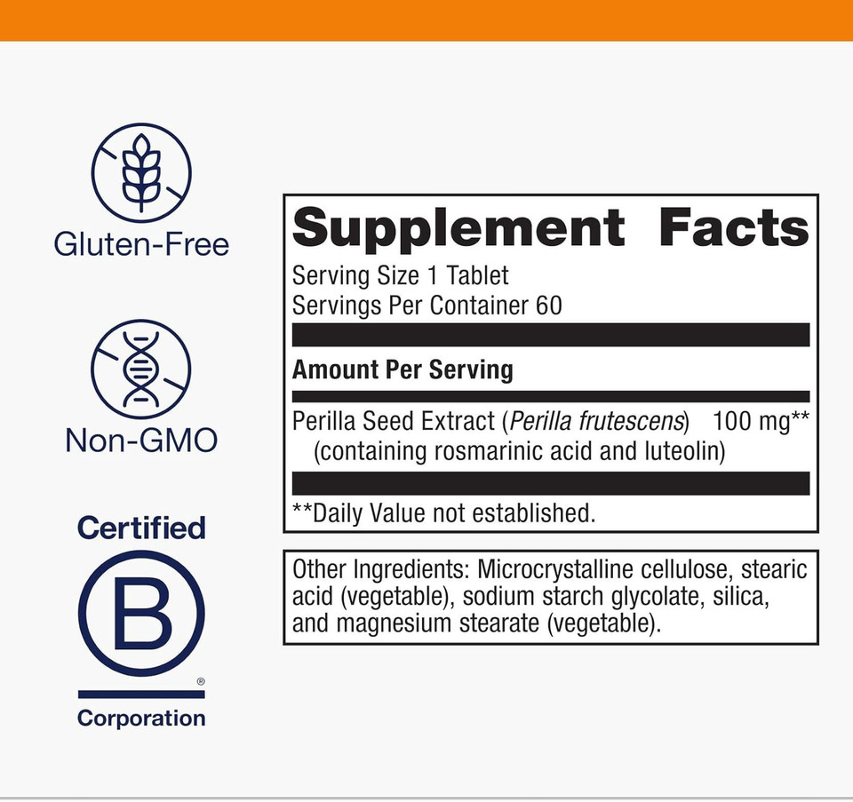 Metagenics Perimine - Healthy Breathing, Respiratory & Immune Support* - With Perilla Seed Extract - With Flavonoids Rosmarinic Acid & Luteolin - Non-Gmo - Gluten-Free - Vegetarian - 60 Tablets