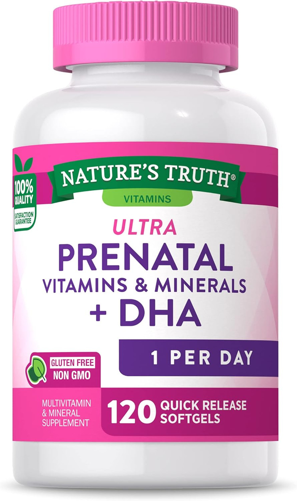 Nature'S Truth Prenatal Vitamin For Women | 120 Softgels | Non-Gmo & Gluten Free Multivitamin Supplement With Dha And Folic Acid