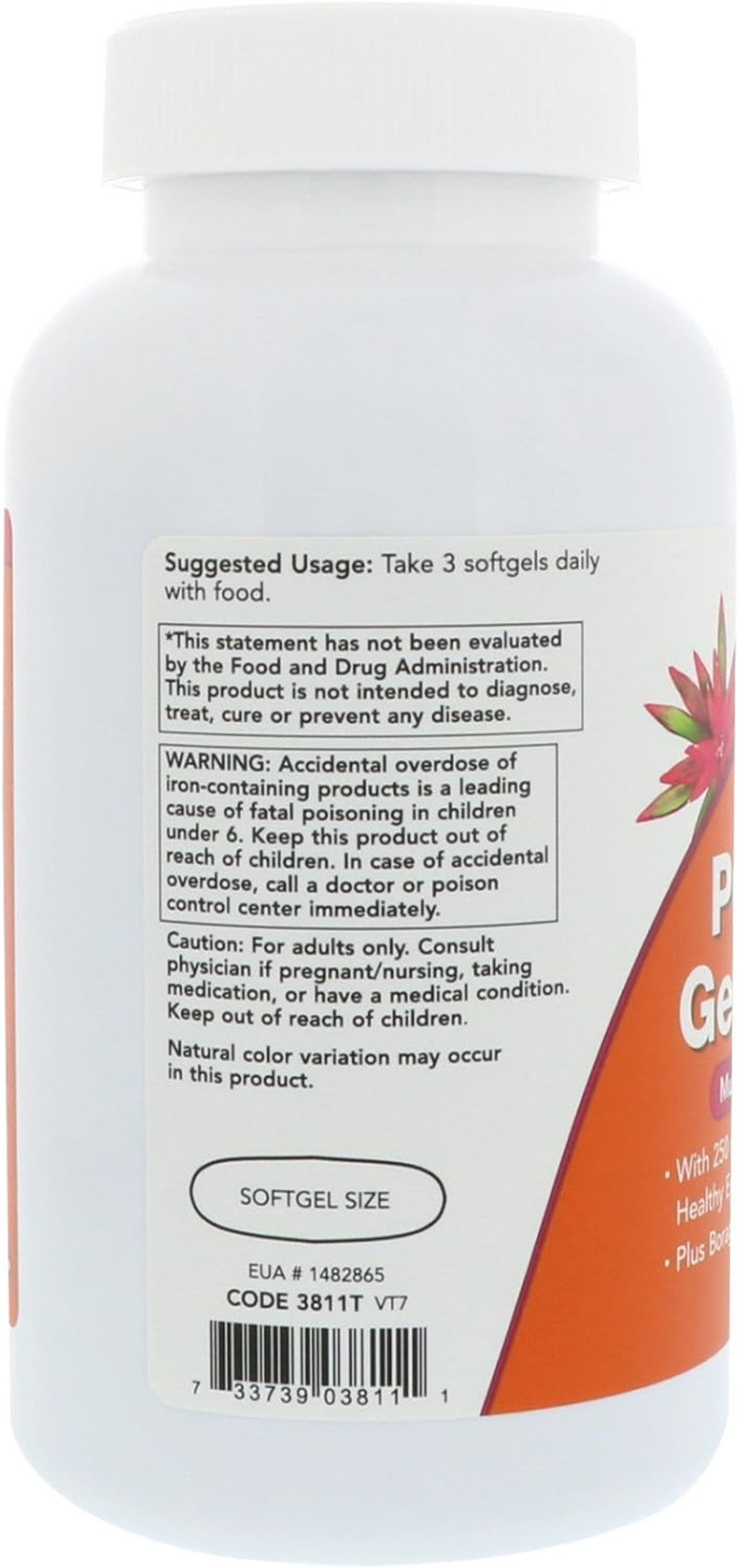 Now Supplements, Prenatal Gels + Dha With 250 Mg Dha Per Serving, Plus Borage Oil (Gla), 180 Softgels