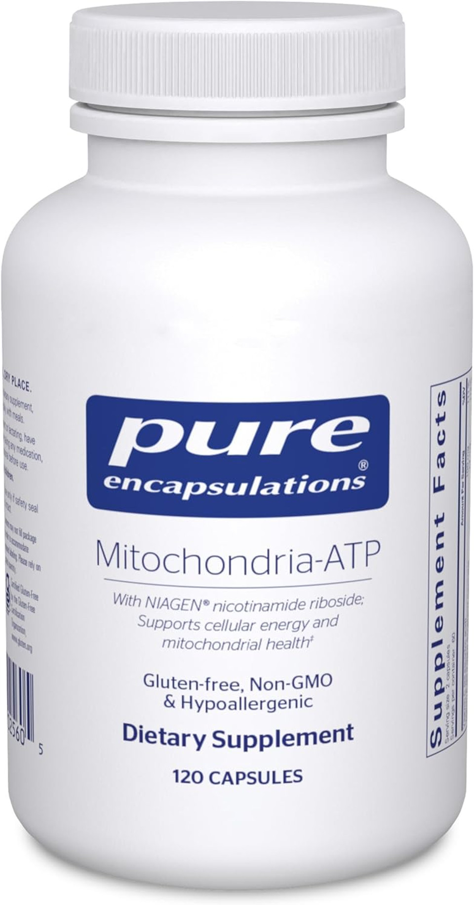 Pure Encapsulations Mitochondria-Atp - Mitochondrial Support - Atp Production Aid* - With Vitamin C, Vitamin E & Thiamin - Antioxidant Support - 120 Capsules