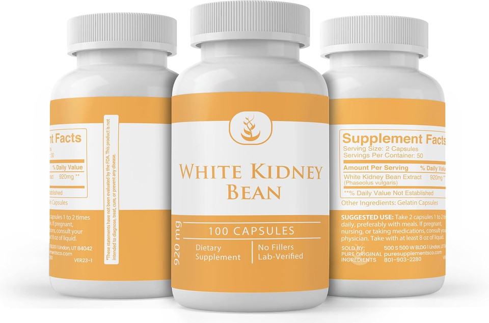 Pure Original Ingredients White Kidney Bean, (100 Capsules) Always Pure, No Additives Or Fillers, Lab Verified