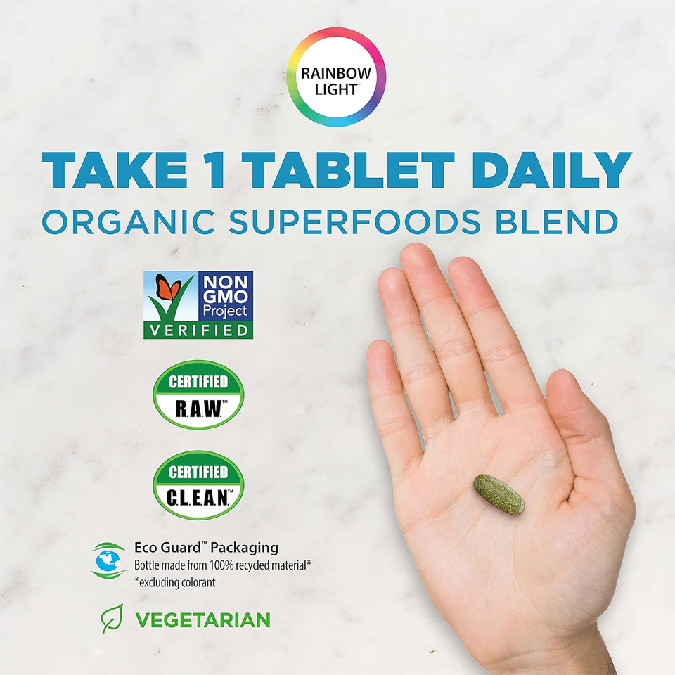 Rainbow Light Multivitamin For Men, Vitamin C, D & Zinc, Probiotics, Men'S Multivitamin Provides High Potency Immune, Heart, & Liver Support, Non-Gmo, Vegetarian, 120 Tablets