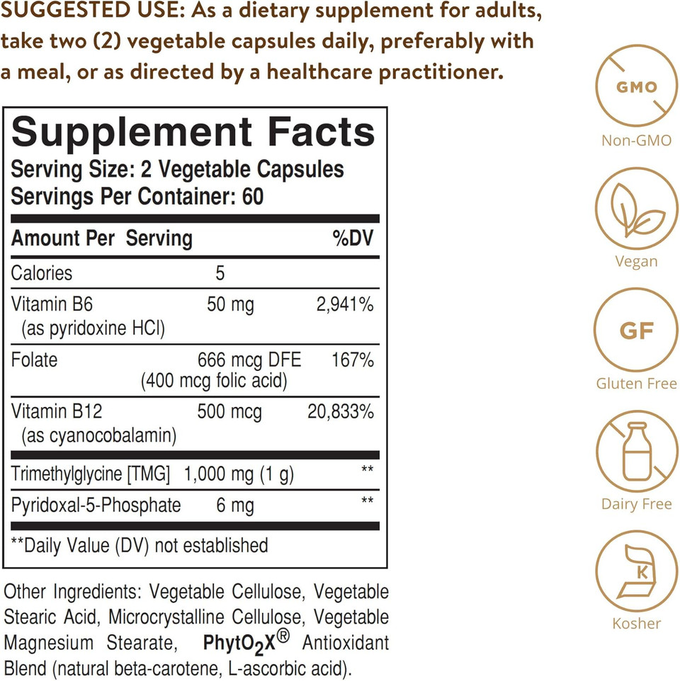 Solgar  Homocysteine Modulators, 120 Vegetable Capsules