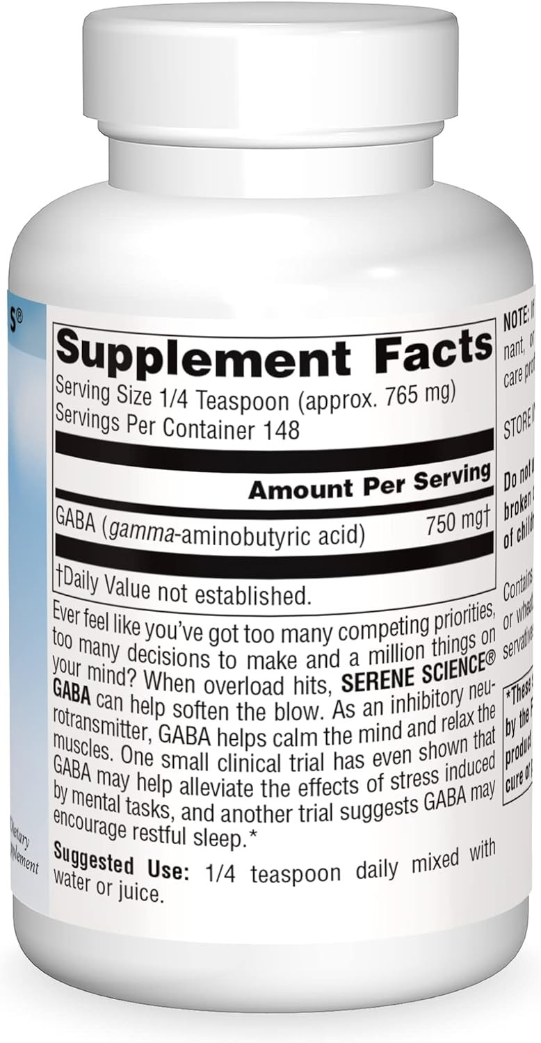 Source Naturals Serene Science Gaba, Calm Mind - 4 Oz Powder