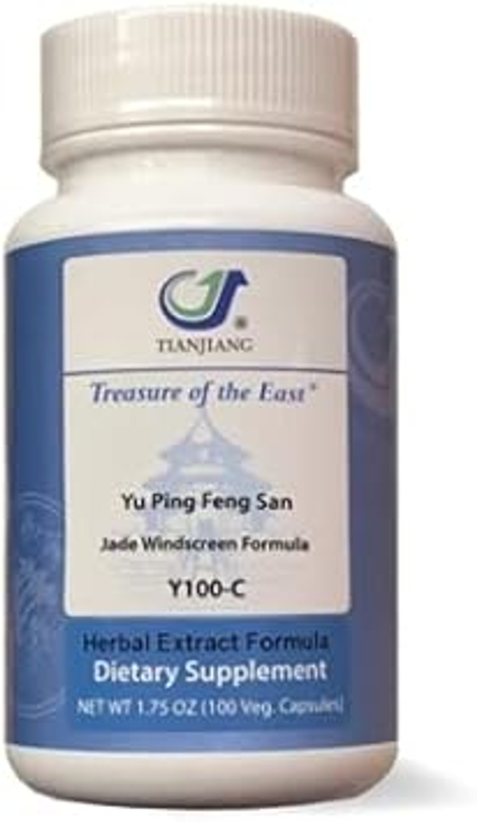 Jade Windscreen - Yu Ping Feng San (5:1 Concentrated Herbal Extract, 100 Capsules)
