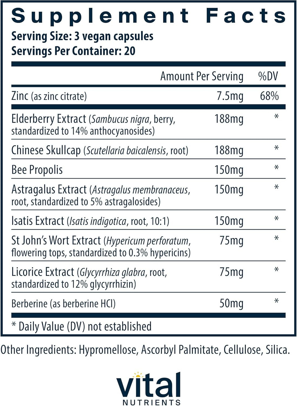 Vital Nutrients Viracon | Vegan Immune Support Supplement* | Zinc, Elderberry, Licorice Root Extract, & Other Herbs For Comprehensive Immune Support | Gluten, Dairy, Soy Free | Non-Gmo | 60 Capsules Vital Nutrients Viracon | Vegan Immune Support Supplement* | Zinc, Elderberry, Licorice Root Extract, & Other Herbs For Comprehensive Immune Support | Gluten, Dairy, Soy Free | Non-Gmo | 60 Capsules