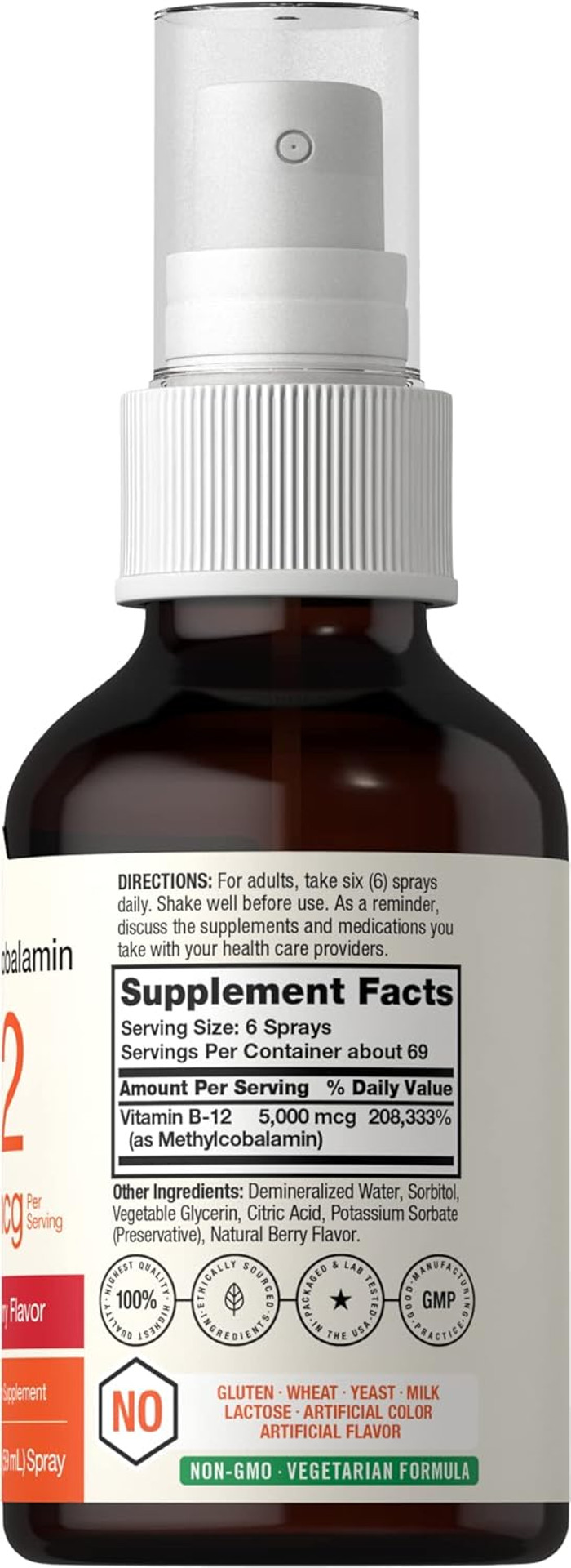 Horbã£Â¤Ach Vitamin B-12 5000Mcg Spray | Vegetarian, Non-Gmo & Gluten Free Supplement