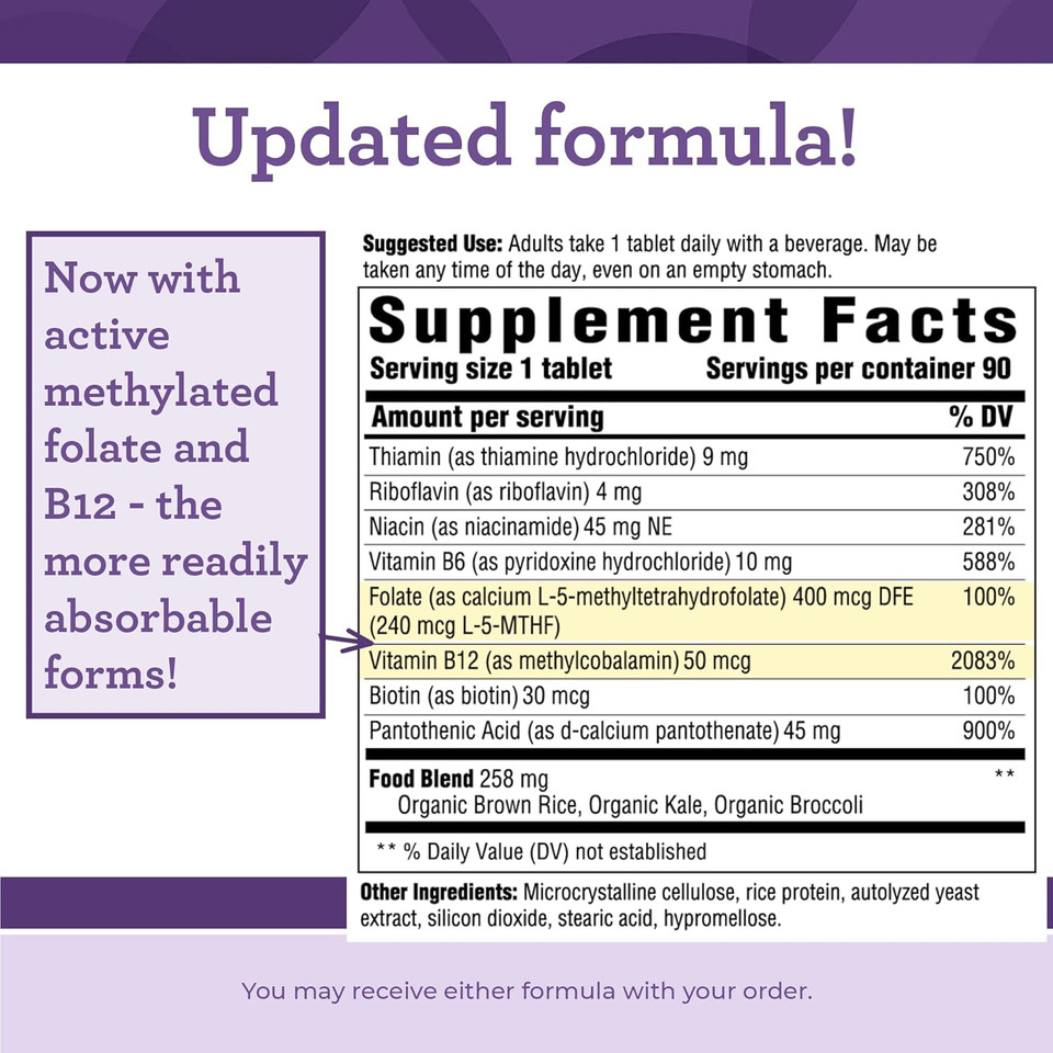 Innate Response Formulas B Complex - B Vitamin Supplement - Supports Cellular Energy Production And Metabolism - Vegan, Kosher, Non-Gmo Project Verified - Made Without 9 Food Allergens - 180 Tablets