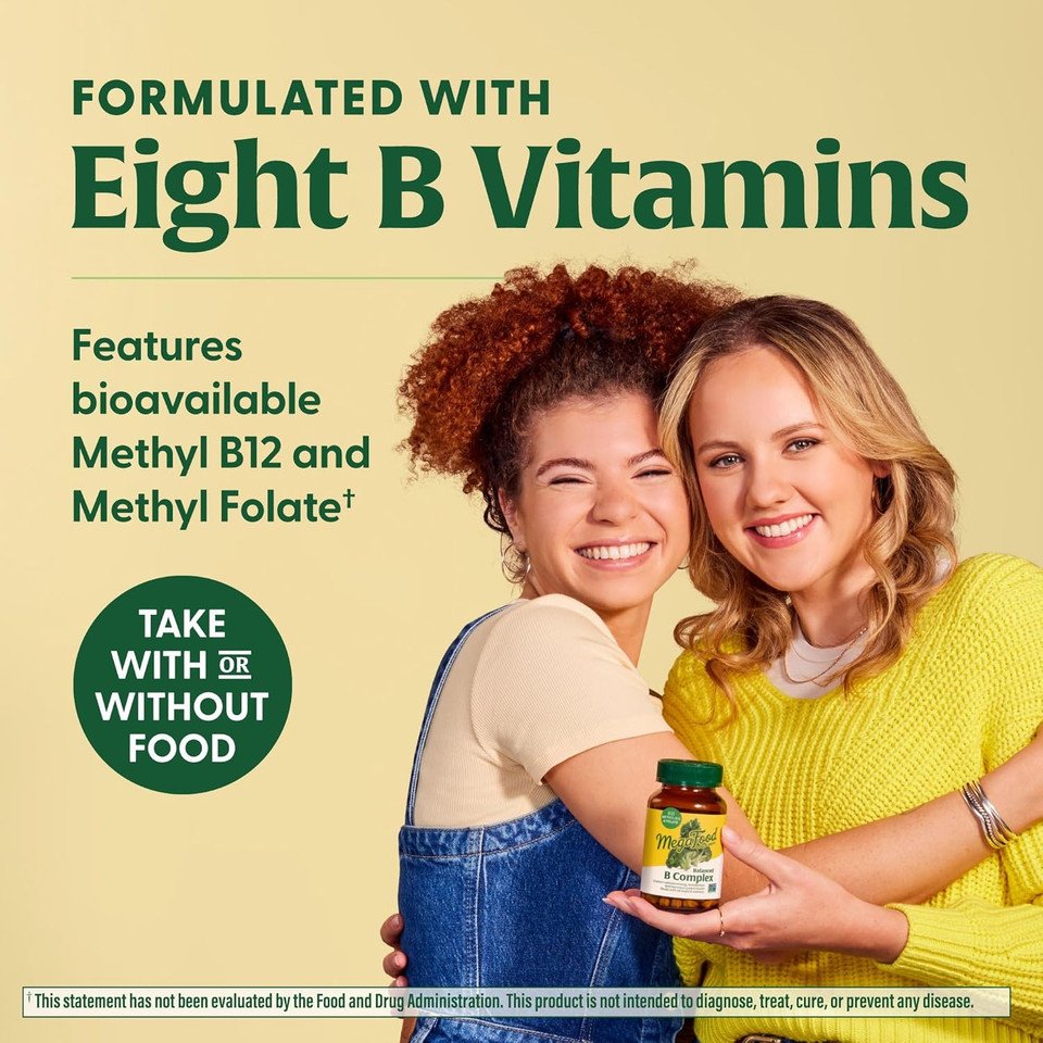 Megafood Balanced B Complex - B Complex Vitamin Supplement - 8 B Vitamins Including Vitamin B6, Vitamin B12, Folate, Biotin & More - Supports Cellular Energy Production - Vegan, Gluten Free - 60 Tabs